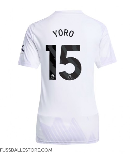 Günstige Manchester United Leny Yoro #15 Auswärtstrikot Damen 2025-26 Kurzarm Günstige Manchester United Leny Yoro #15 Auswärtstrikot Damen 2025-26 Kurzarm